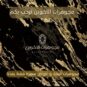Logo de la bijouterie مجوهرات الأخوين – symbole doré d’un diamant avec texte en arabe et en français sur fond marbré noir et or.